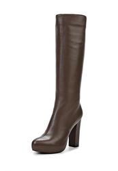 Сапоги женские на высоком каблуке Calipso CA549AWCNY15, коричневые (кожа)