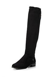 Женские ботфорты без каблука Inario IN029AWCME24, черные замшевые