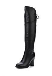 Женские ботфорты на каблуке Inario IN029AWCMF51, черные кожаные