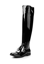 Женские ботфорты без каблука Grand Style GR025AWCNQ03, черные лаковые