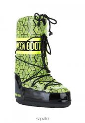 Женские сапоги-луноходы Moon Boot 14017800, черно-зеленые