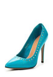 Туфли на высоком каблуке Vitacci VI060AWAJW72, голубые кожаные