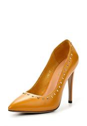 Туфли на  высоком каблуке Vitacci VI060AWAJW71, желтые кожаные