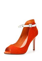 Туфли на каблуке с открытым носом Vitacci VI060AWAJV24, оранжевые замшевые