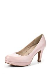 Туфли на платформе и каблуке Tamaris TA171AWACD78, розовые кожаные