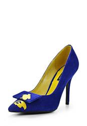 Женские туфли на каблуке Grand Style GR025AWAPS12, синие замшевые