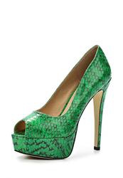 Туфли на платформе и высоком каблуке Vitacci VI060AWBCX62, зеленые кожаные