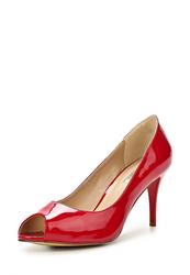 Лаковые туфли на каблуке с открытым носом Inario IN029AWBEB07, красные