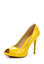 Лаковые туфли с открытым носом на каблуке Dali DA002AWBEI27, желтые