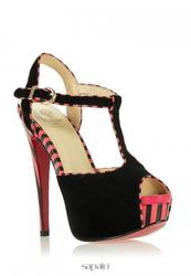 купить Босоножки на высокой платформе CVCover B138, черные/каблук фото Босоножки на высокой платформе CVCover B138, черные/каблук