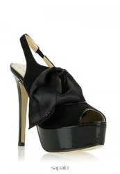 купить Босоножки на платформе CVCover E111K, черные/высокий каблук фото Босоножки на платформе CVCover E111K, черные/высокий каблук