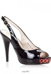 купить Босоножки лаковые на платформе Lena Milan J363, черные/каблук фото Босоножки лаковые на платформе Lena Milan J363, черные/каблук