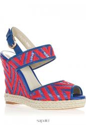 купить Босоножки на платформе Lena Milan BHB39-L307-BY869, красно-синие фото Босоножки на платформе Lena Milan BHB39-L307-BY869, красно-синие