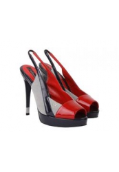 купить Босоножки на платформе Dibrera, черно-красные/шпилька фото Босоножки на платформе Dibrera, черно-красные/шпилька