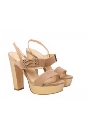 купить Босоножки на платформе и высоком толстом каблуке Renzi, бежевые фото Босоножки на платформе и высоком толстом каблуке Renzi, бежевые