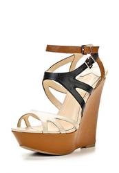 купить Босоножки на платформе Calipso CA549AWBBP15, черные/бежевые/коричневые фото Босоножки на платформе Calipso CA549AWBBP15, черные/бежевые/коричневые