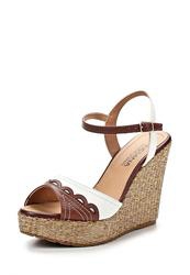 купить Босоножки на платформе Indiana IN030AWAPH95, белые/коричневые фото Босоножки на платформе Indiana IN030AWAPH95, белые/коричневые