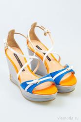 купить Босоножки на платформе N.J.B. NJB-2044Е4А, белые/голубые фото Босоножки на платформе N.J.B. NJB-2044Е4А, белые/голубые