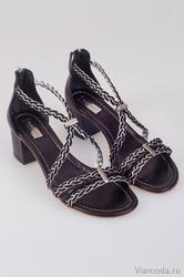 купить Босоножки женские на толстом каблуке Baldinini B-198744, черные фото Босоножки женские на толстом каблуке Baldinini B-198744, черные