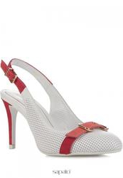 купить Босоножки на каблуке с закрытым носом Antonio Biaggi 45561, белые с красным фото Босоножки на каблуке с закрытым носом Antonio Biaggi 45561, белые с красным