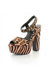 купить Босоножки на платформе и мощном каблуке Ash, бежевые/мультицвет фото Босоножки на платформе и мощном каблуке Ash, бежевые/мультицвет