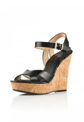 купить Женские босоножки на платформе Just Couture, черные кожаные фото Женские босоножки на платформе Just Couture, черные кожаные