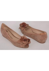 купить Балетки на танкетке с открытым носои Giorgio Fabiani, бежевые (замша) фото Балетки на танкетке с открытым носои Giorgio Fabiani, бежевые (замша)