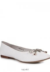 купить Балетки женские Baden F048-031, белые кожаные фото Балетки женские Baden F048-031, белые кожаные