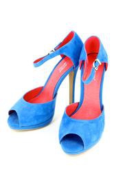 купить Босоножки на высоком каблуке Svetski 1135100402714, голубые фото Босоножки на высоком каблуке Svetski 1135100402714, голубые