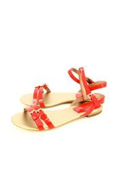 купить Босоножки без каблука Svetski 1161100401701, красные фото Босоножки без каблука Svetski 1161100401701, красные