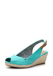 купить Босоножки на танкетке Tommy Hilfiger TO263AWAVI72, бирюзовые фото Босоножки на танкетке Tommy Hilfiger TO263AWAVI72, бирюзовые