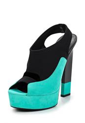 купить Босоножки на платформе Vicini VI994AWBFI11, черные/бирюзовые фото Босоножки на платформе Vicini VI994AWBFI11, черные/бирюзовые