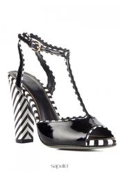 купить Босоножки на толстом каблуке Vitacci 65068, черные кожаные фото Босоножки на толстом каблуке Vitacci 65068, черные кожаные