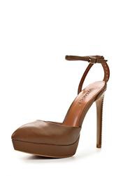 купить Босоножки с закрытым носом на шпильке Vitacci VI060AWAJW80, коричневые фото Босоножки с закрытым носом на шпильке Vitacci VI060AWAJW80, коричневые