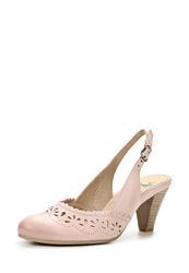 купить Босоножки закрытые на каблуке Caprice CA107AWAPB09, розовые фото Босоножки закрытые на каблуке Caprice CA107AWAPB09, розовые