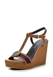 купить Босоножки на платформе Tommy Hilfiger TO263AWAVJ06, коричневые фото Босоножки на платформе Tommy Hilfiger TO263AWAVJ06, коричневые