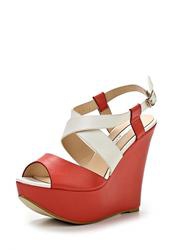 купить Босоножки на платформе Inario IN029AWBDZ76, красные с белым фото Босоножки на платформе Inario IN029AWBDZ76, красные с белым
