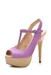 купить Босоножки на платформе LA STRADA LA018AWBEX76, фиолетовые/каблук фото Босоножки на платформе LA STRADA LA018AWBEX76, фиолетовые/каблук
