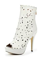 купить Ботильоны на платформе Lamania LA002AWAAB82, белые с открытым носом фото Ботильоны на платформе Lamania LA002AWAAB82, белые с открытым носом