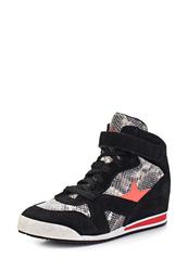 купить Женские кеды на танкетке Ash AS069AWAGN64, черные/мультицвет фото Женские кеды на танкетке Ash AS069AWAGN64, черные/мультицвет